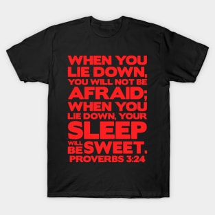 Proverbs 3:24 Your Sleep Will Be Sweet T-Shirt